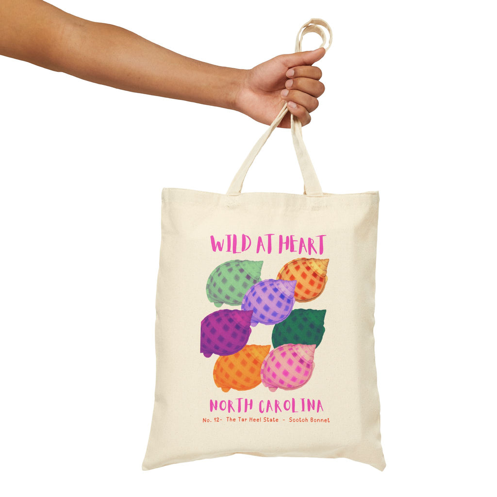 Wild at Heart North Carolina Tote Bag – Canvas Nature Explorer Tote, Kids Adventure Gift
