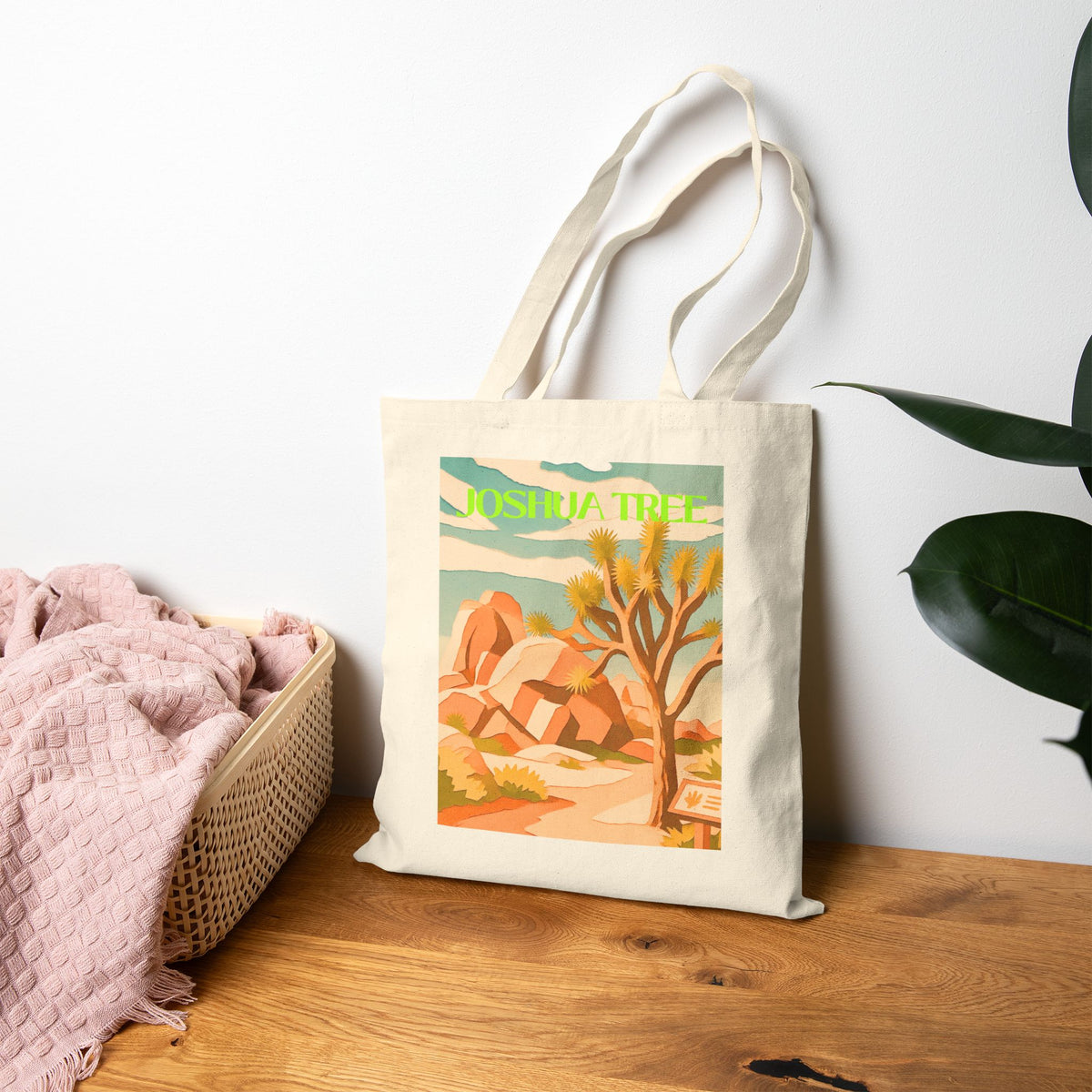 Joshua Tree Wild at Heart Tote - Retro National Park Tote