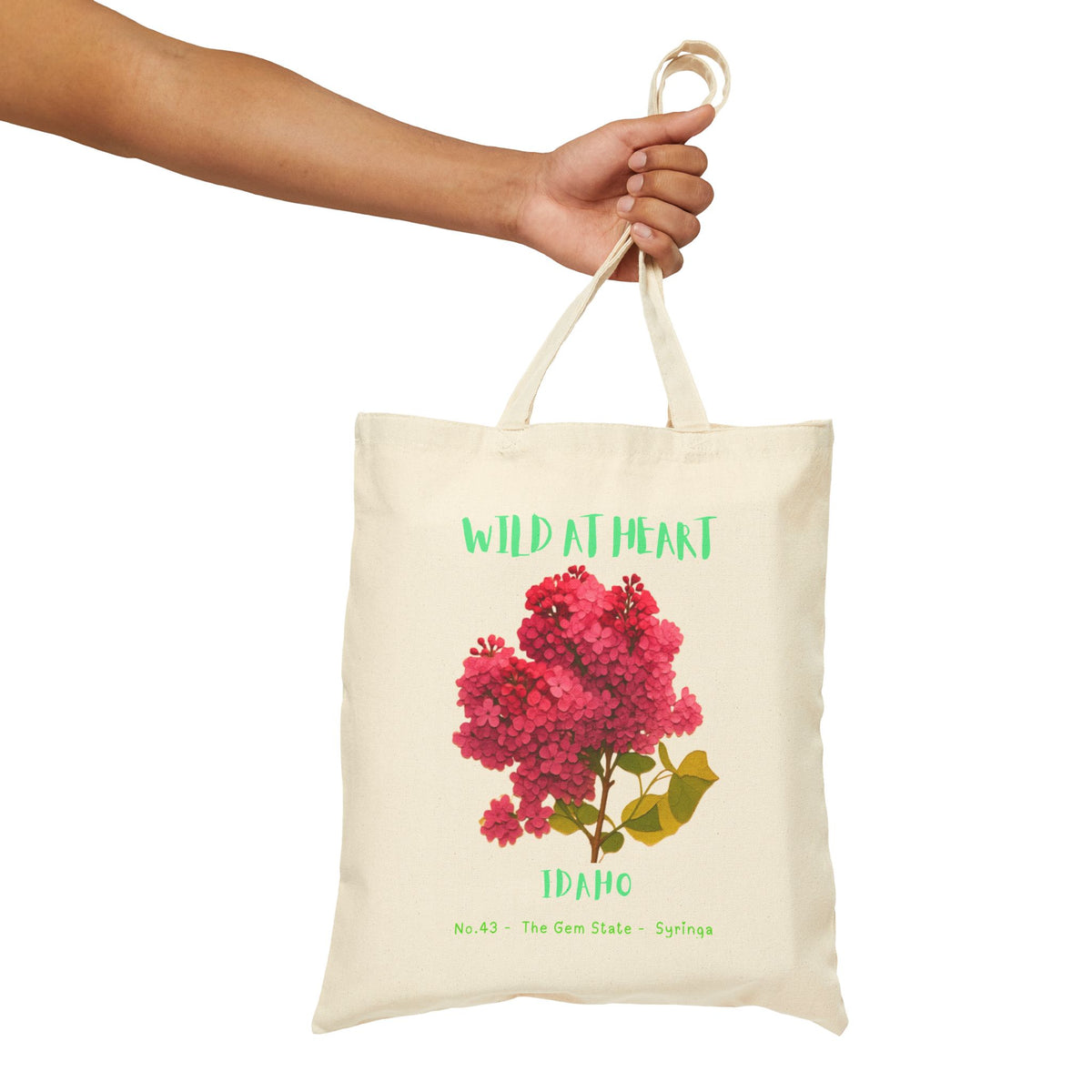Wild at Heart Idaho Tote Bag – Canvas Nature Explorer Tote, Kids Adventure Gift