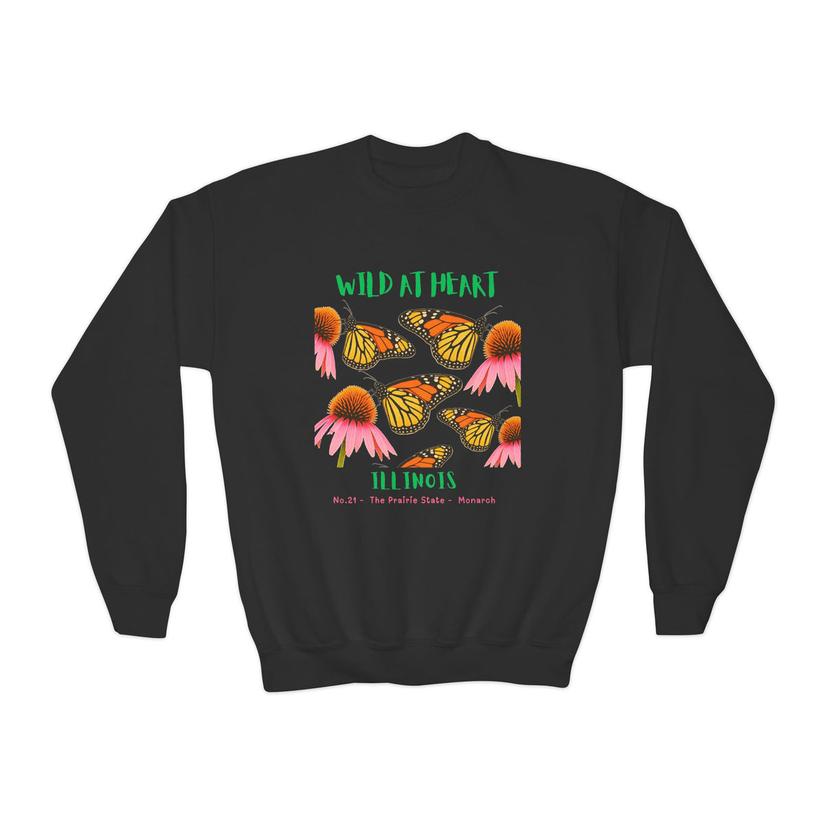 Illinois Wild at Heart Youth Crewneck Sweatshirt