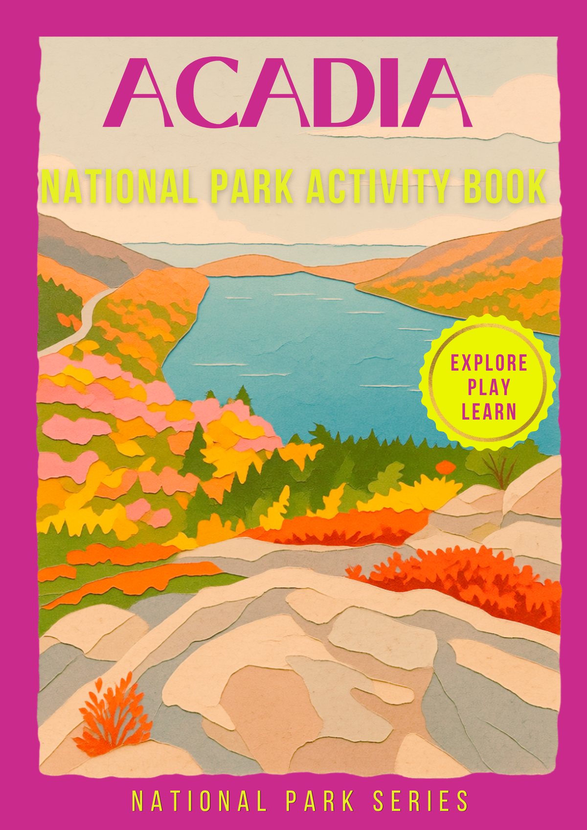 Wild at Heart Acadia National Park Gift Set – Activity Book + Canvas Tote, Kids Explorer Bundle