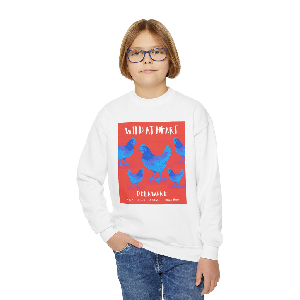 Delaware Wild at Heart Youth Crewneck Sweatshirt