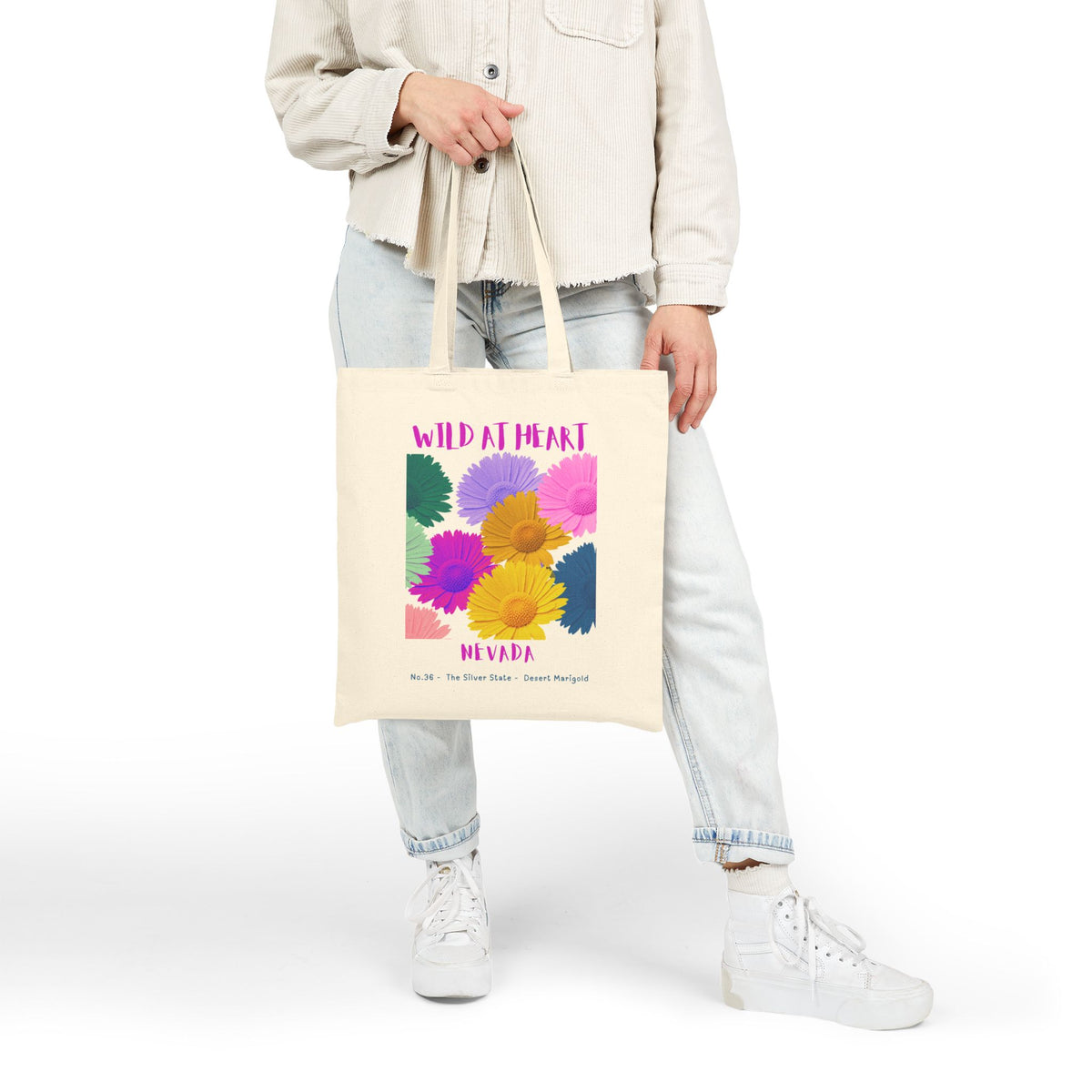 Wild at Heart Nevada Tote Bag – Canvas Nature Explorer Tote, Kids Adventure Gift