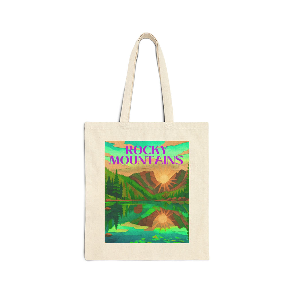Rocky Mountains Wild at Heart Tote -  Retro Rocky Mountains National Park Tote Bag