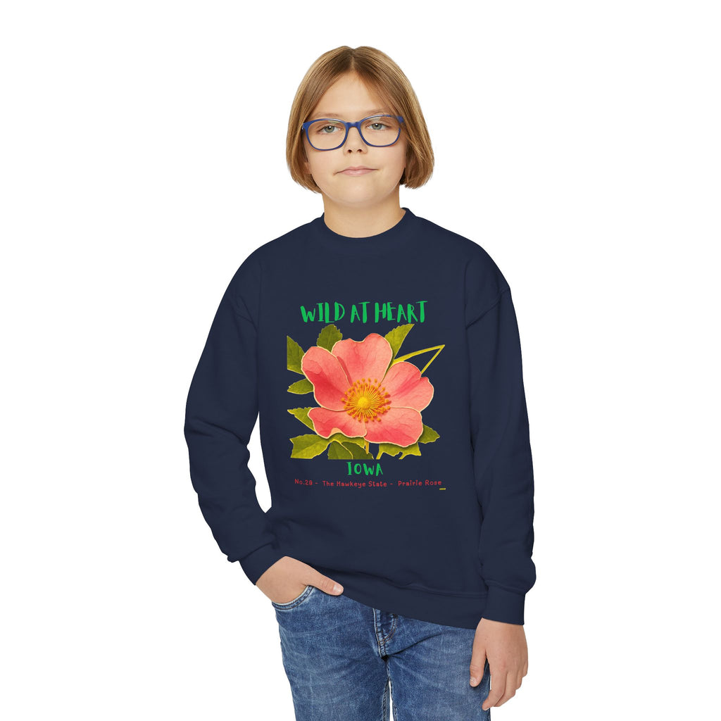 Iowa Wild at Heart Youth Crewneck Sweatshirt