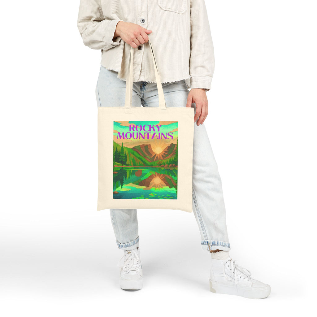 Rocky Mountains Wild at Heart Tote -  Retro Rocky Mountains National Park Tote Bag