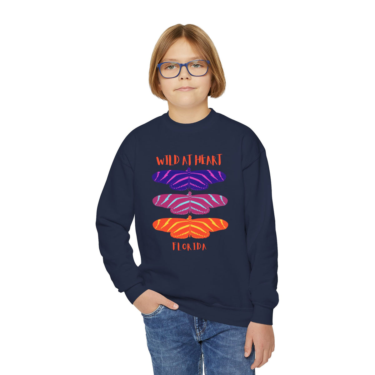 Florida Wild at Heart Youth Crewneck Sweatshirt