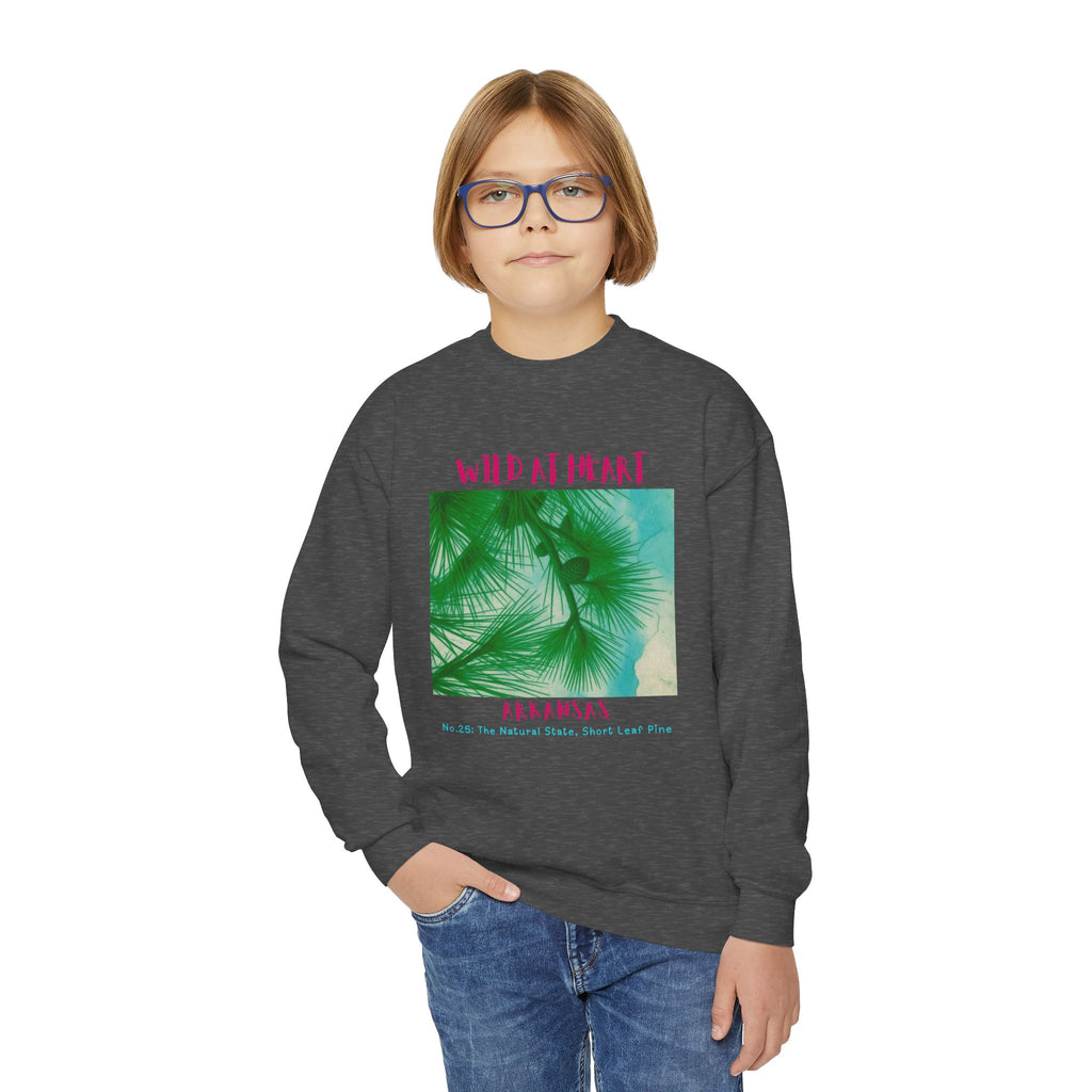 Arkansas Wild at Heart Youth Crewneck Sweatshirt