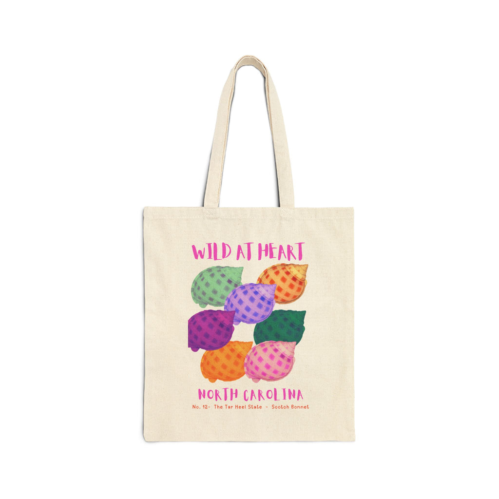 Wild at Heart North Carolina Tote Bag – Canvas Nature Explorer Tote, Kids Adventure Gift