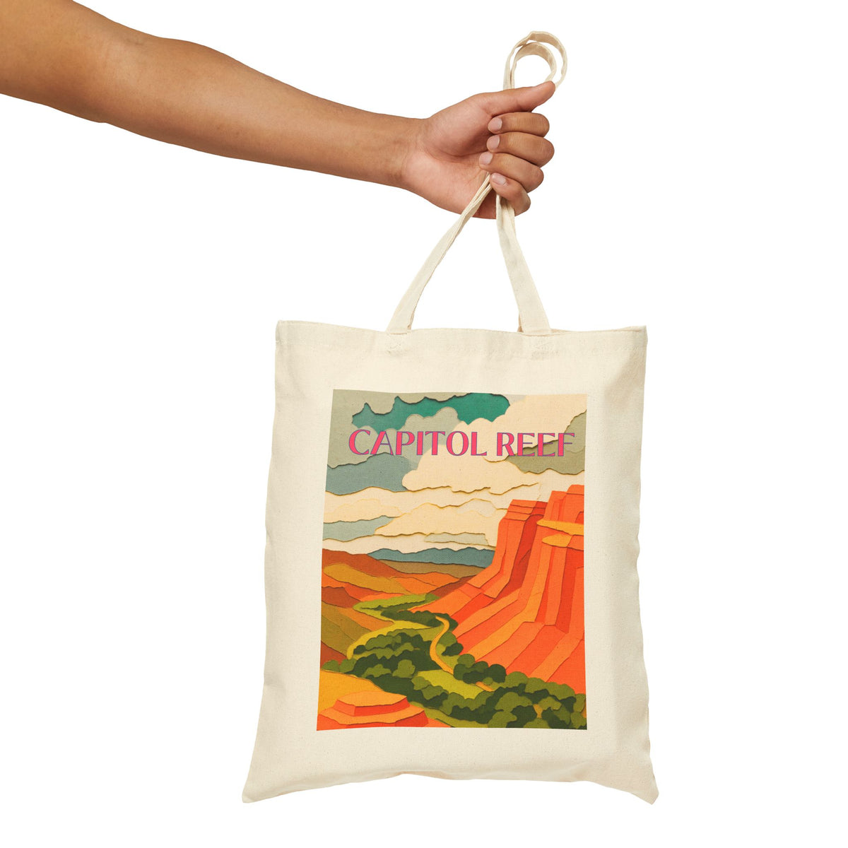 Capitol Reef Wild at Heart Tote : Retro National Park Tote