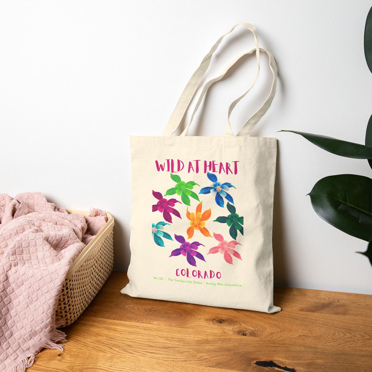 Wild at Heart Colorado Tote Bag – Canvas Nature Explorer Tote, Kids Adventure Gift