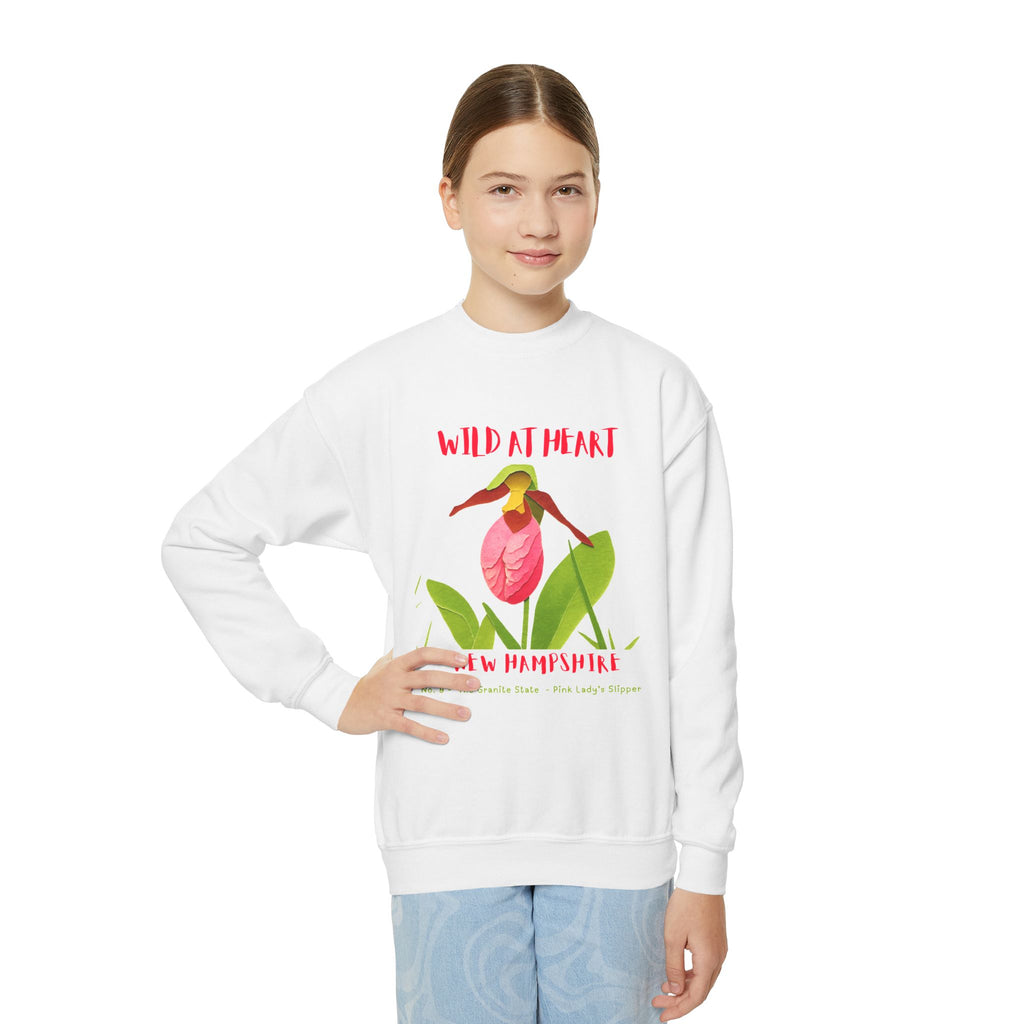 New Hampshire Wild at Heart Youth Crewneck Sweatshirt