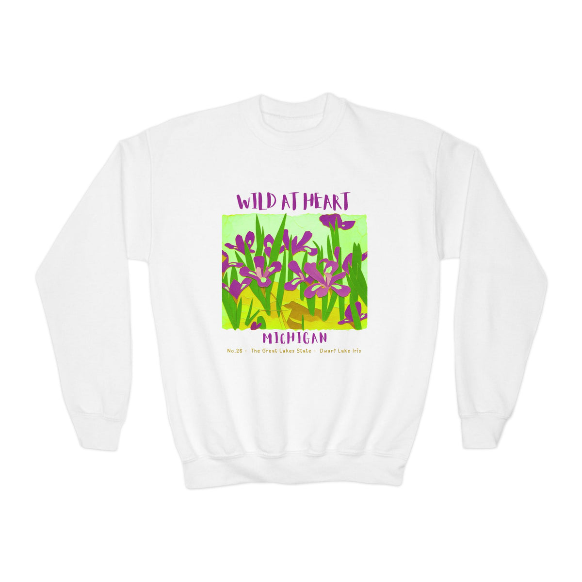 Michigan Wild at Heart Youth Crewneck Sweatshirt