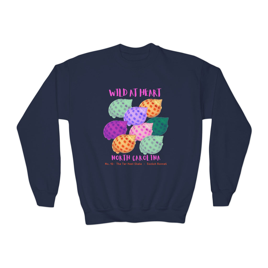 North Carolina Wild at Heart Youth Crewneck Sweatshirt