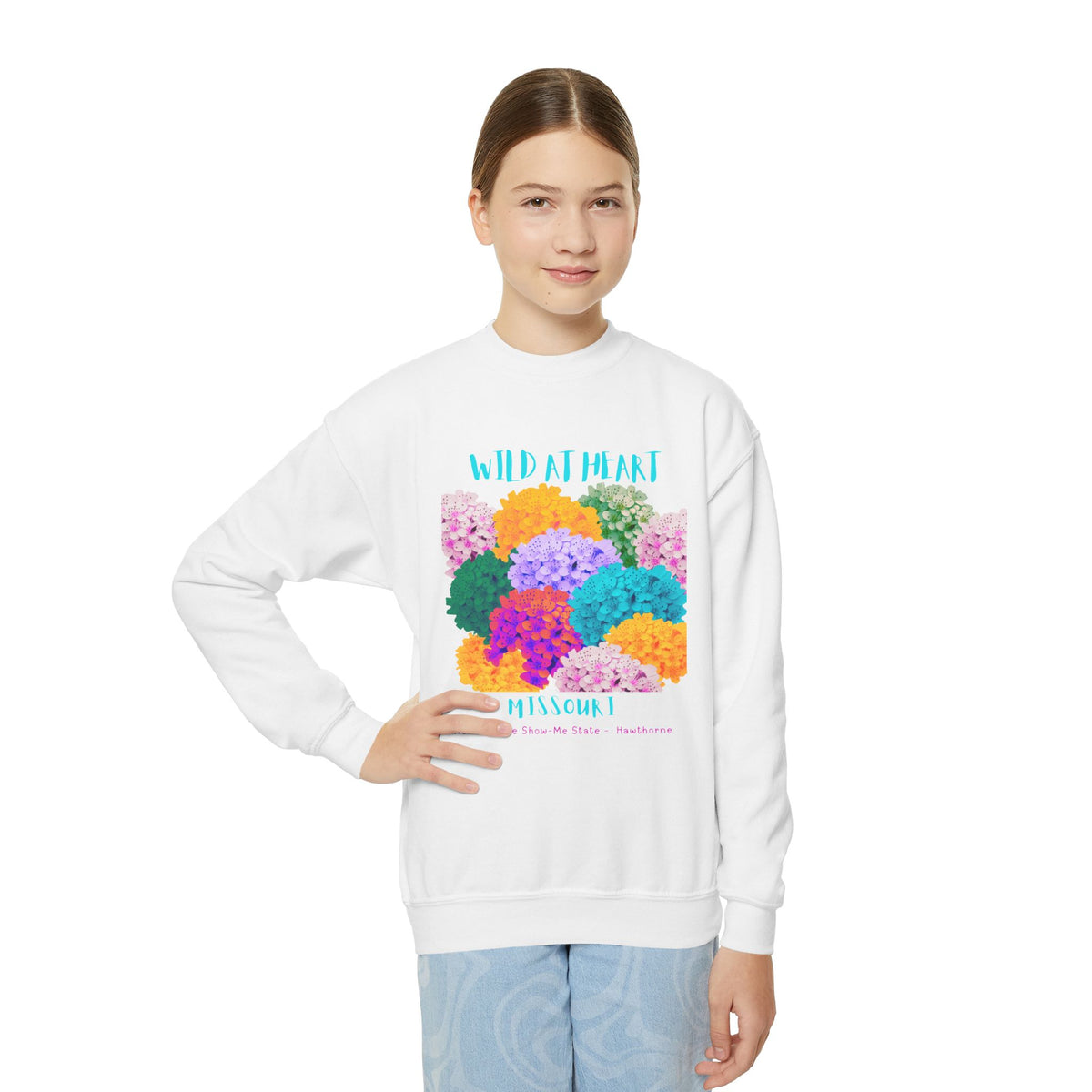 Missouri Wild at Heart Youth Crewneck Sweatshirt