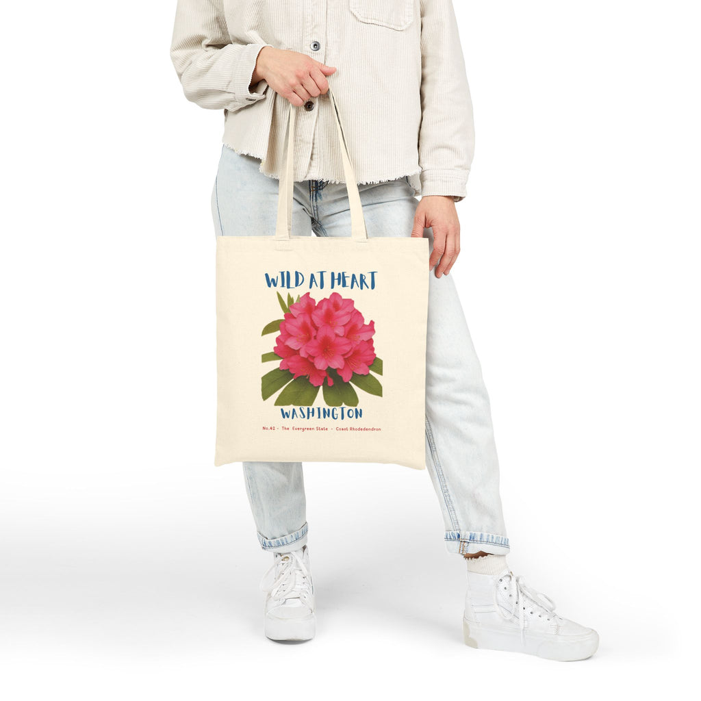 Wild at Heart Washington Tote Bag – Canvas Nature Explorer Tote, Kids Adventure Gift