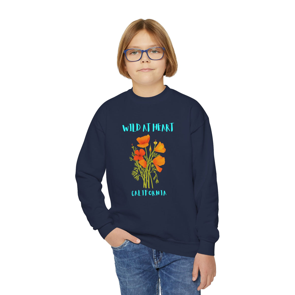 California Wild at Heart Youth Crewneck Sweatshirt