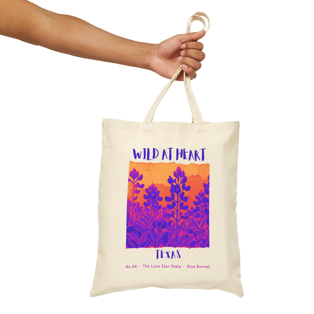 Wild at Heart Texas Tote Bag – Canvas Nature Explorer Tote, Kids Adventure Gift
