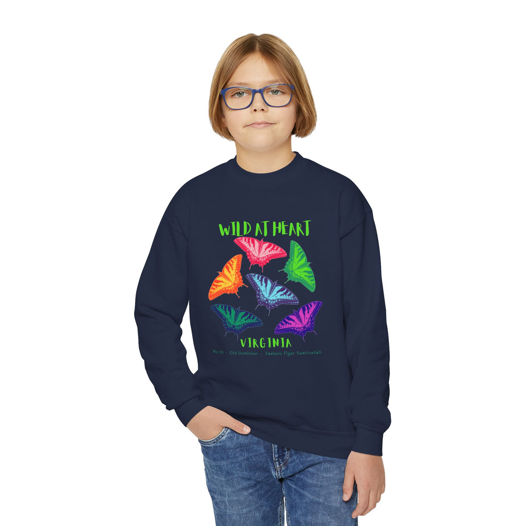 Virginia Wild at Heart Youth Crewneck Sweatshirt