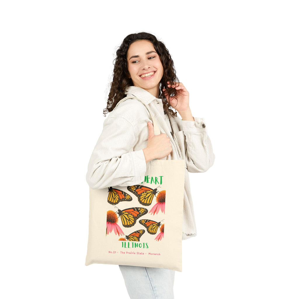 Wild at Heart Illinois Tote Bag – Canvas Nature Explorer Tote, Kids Adventure Gift