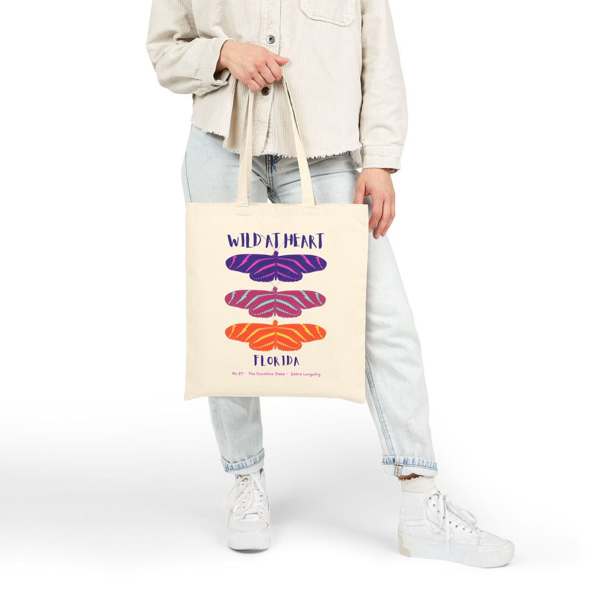 Wild at Heart Florida Tote Bag – Canvas Nature Explorer Tote, Kids Adventure Gift