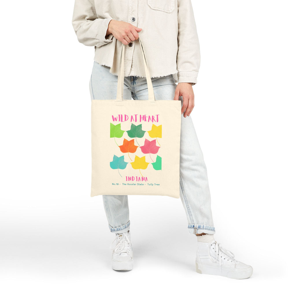 Wild at Heart Indiana Tote Bag – Canvas Nature Explorer Tote, Kids Adventure Gift