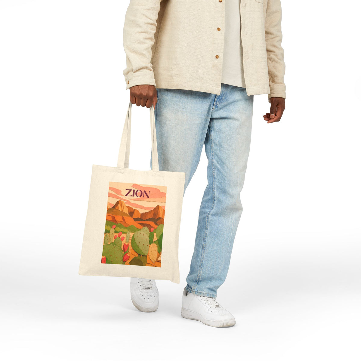 Zion Wild at Heart Tote Bag | Retro National Park Design