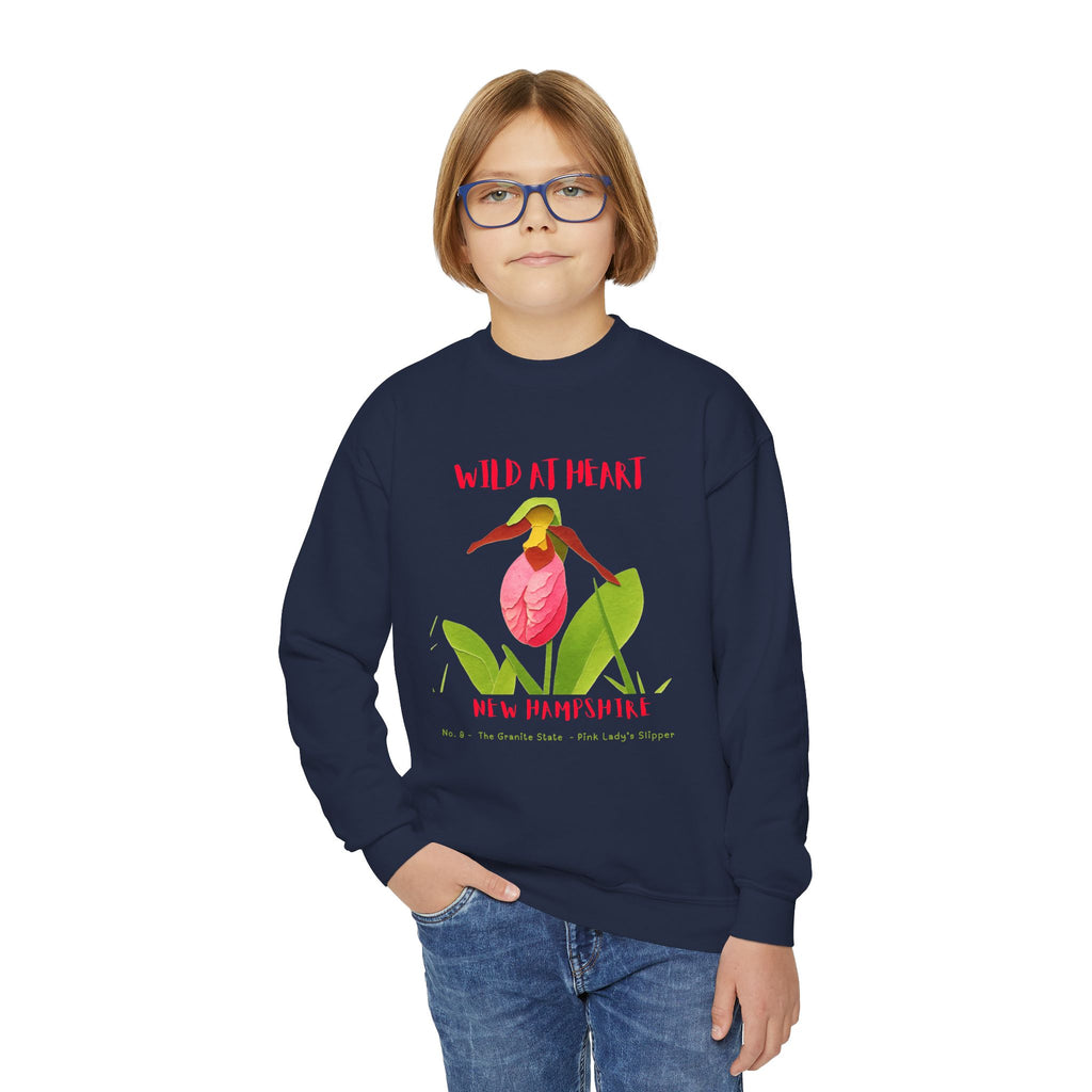 New Hampshire Wild at Heart Youth Crewneck Sweatshirt