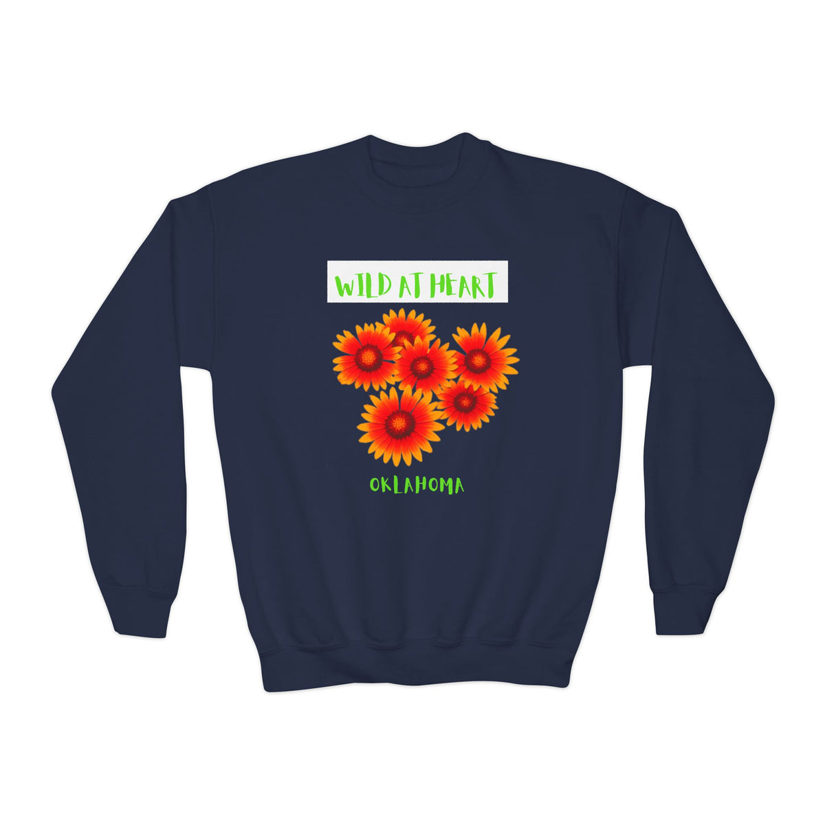 Oklahoma Wild at Heart Youth Crewneck Sweatshirt