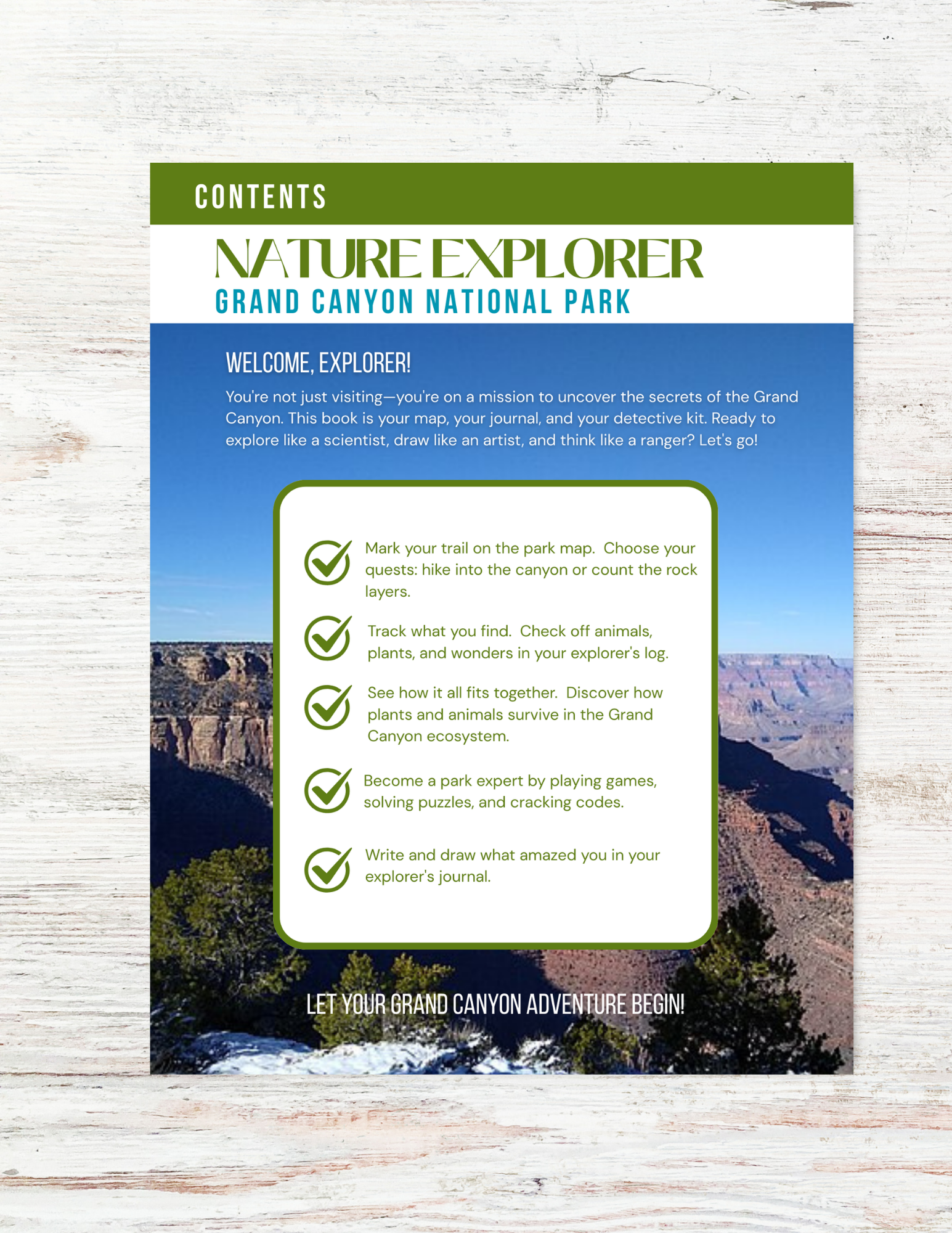 Grand Canyon Activity Book for Kids