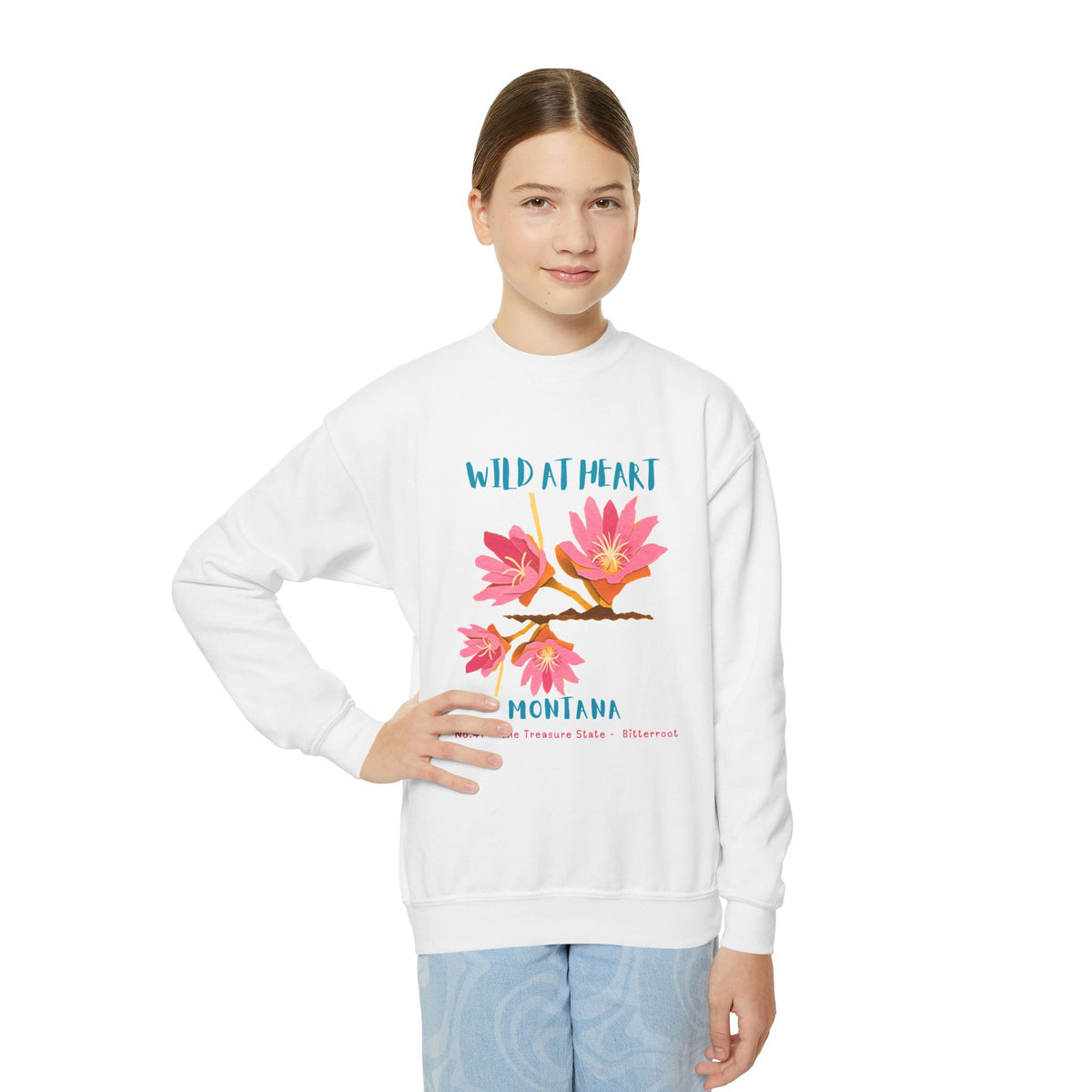 Montana Wild at Heart Youth Crewneck Sweatshirt