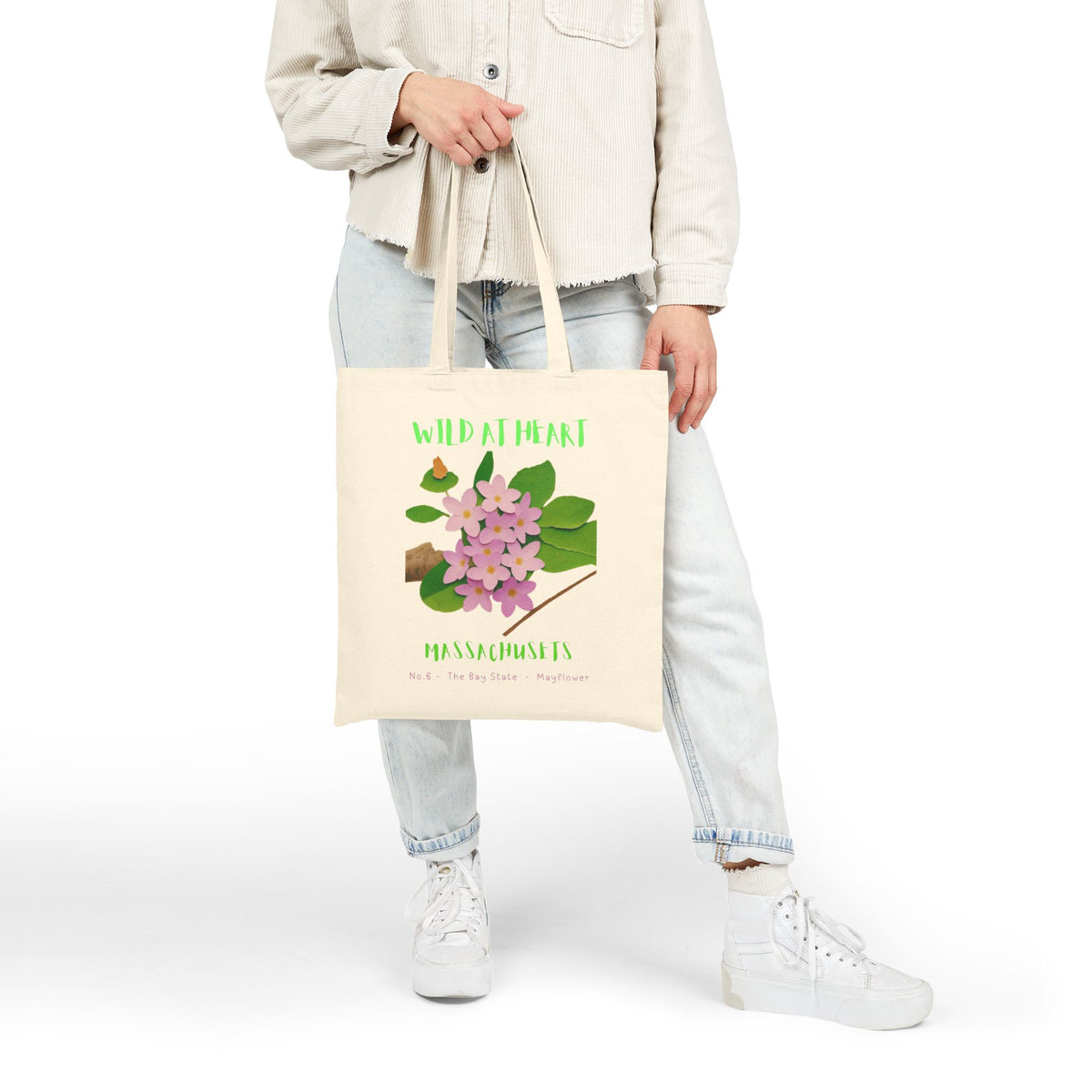Massachusetts Wild at Heart Tote Bag