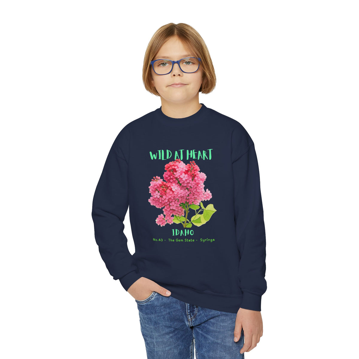 Idaho Wild at Heart Youth Crewneck Sweatshirt