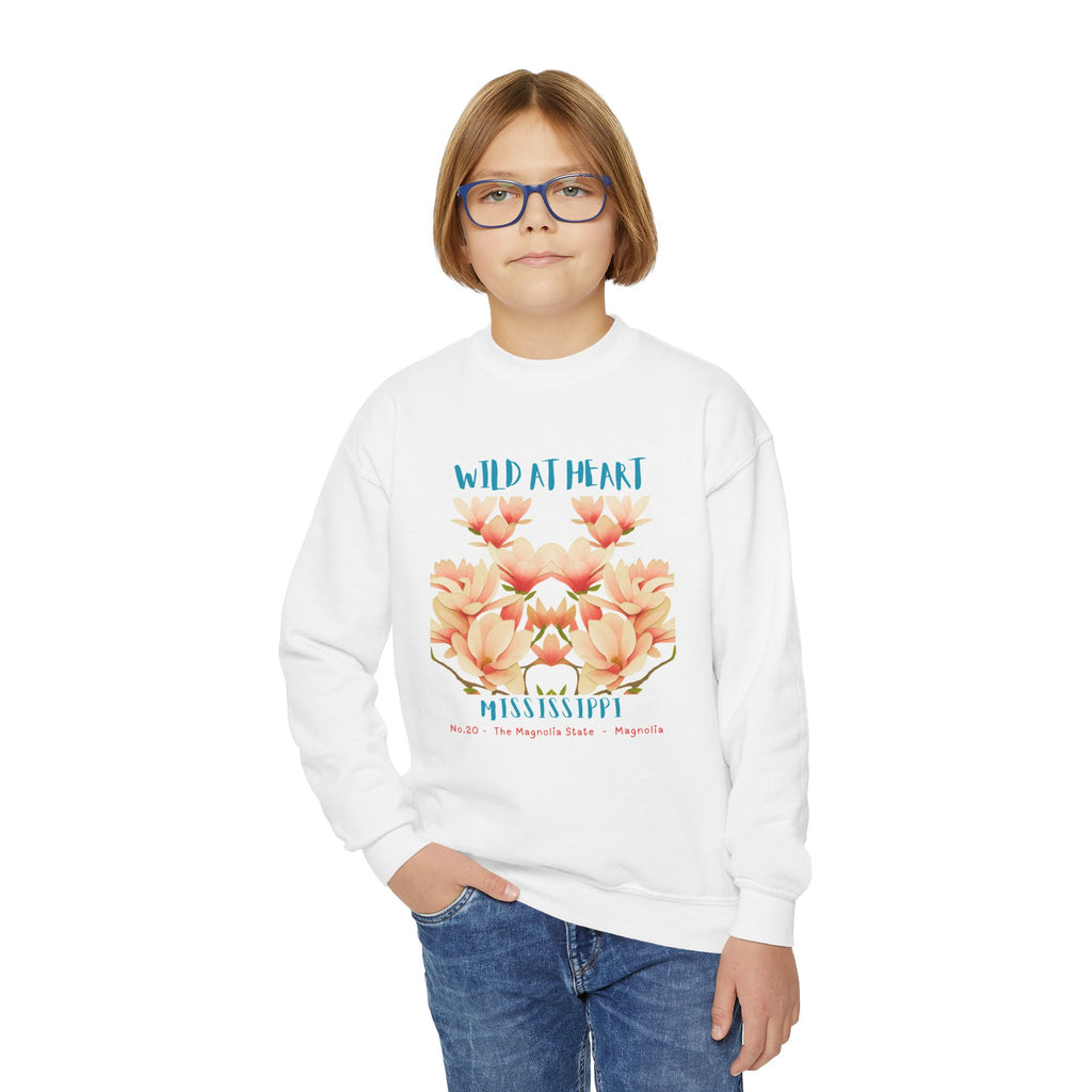 Mississippi Wild at Heart Youth Crewneck Sweatshirt