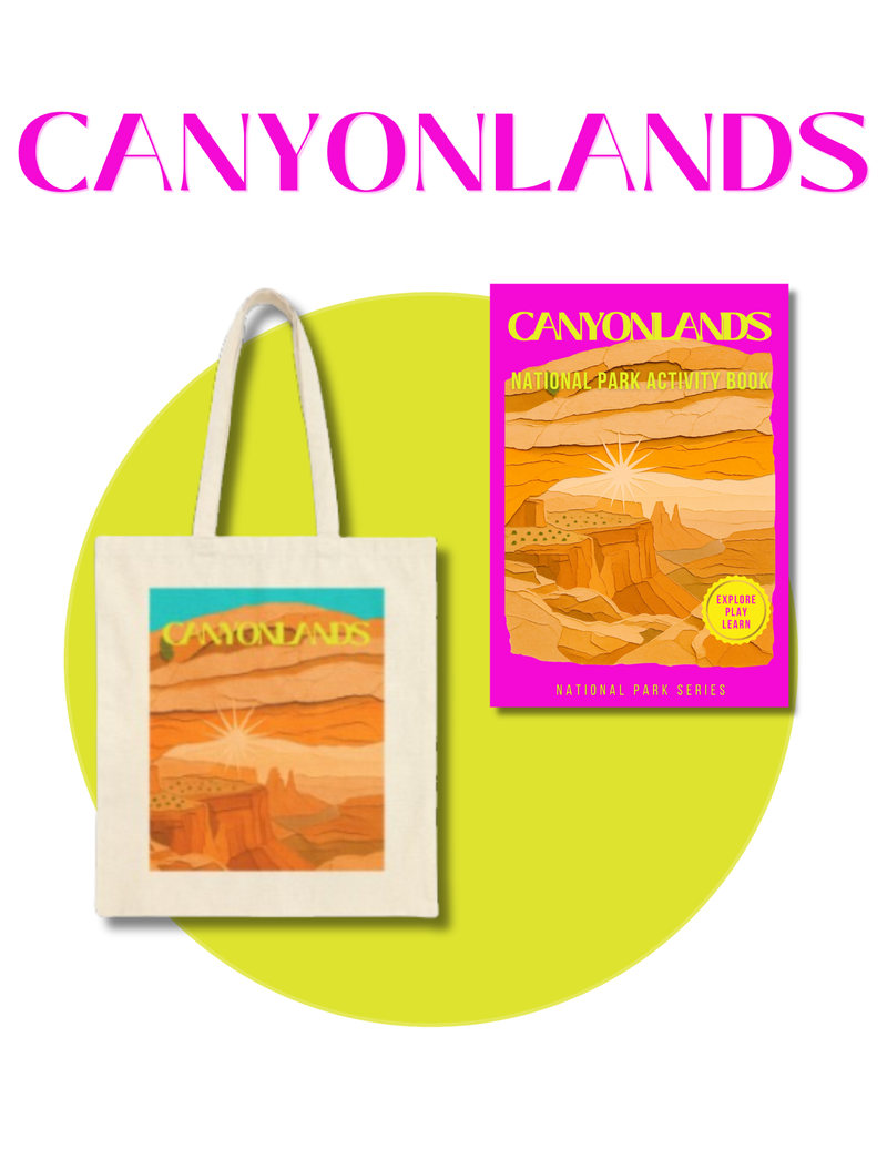 Wild at Heart Canyonlands National Park Gift Set – Activity Book + Canvas Tote, Kids Explorer Bundle