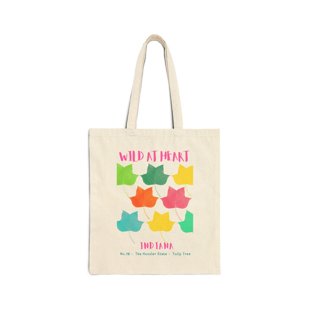 Wild at Heart Indiana Tote Bag – Canvas Nature Explorer Tote, Kids Adventure Gift
