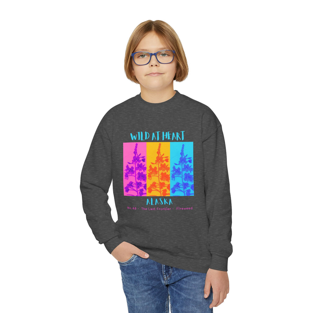 Alaska Wild at Heart Youth Crewneck Sweatshirt
