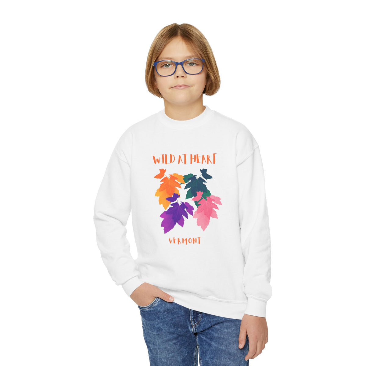 Vermont Wild at Heart Youth Crewneck Sweatshirt