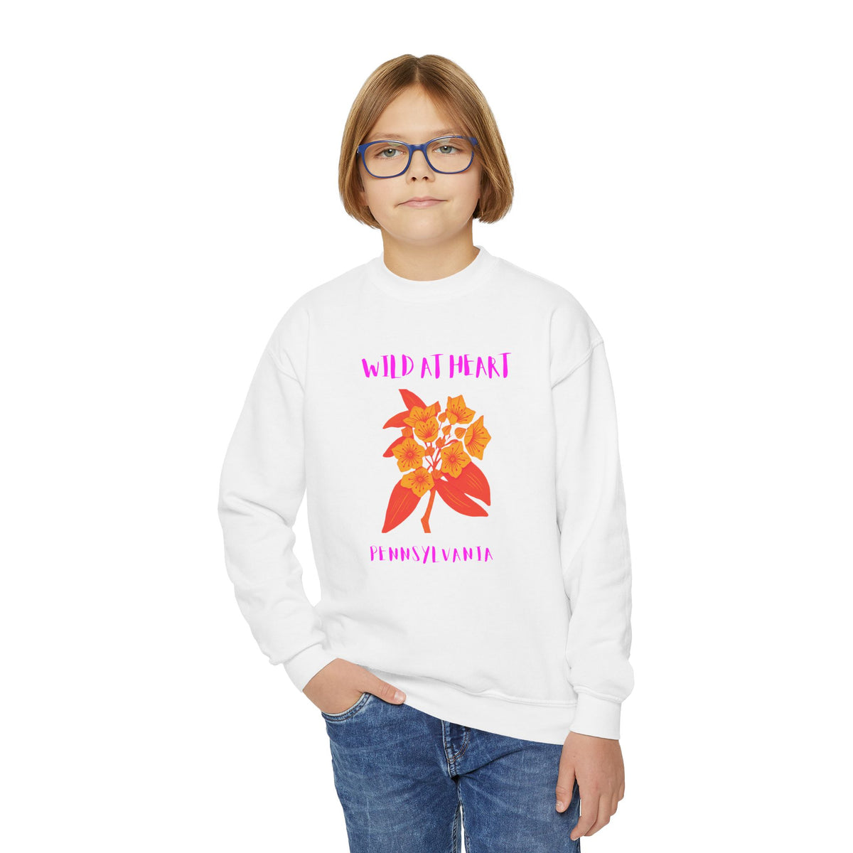Pennsylvania Wild at Heart Youth Crewneck Sweatshirt