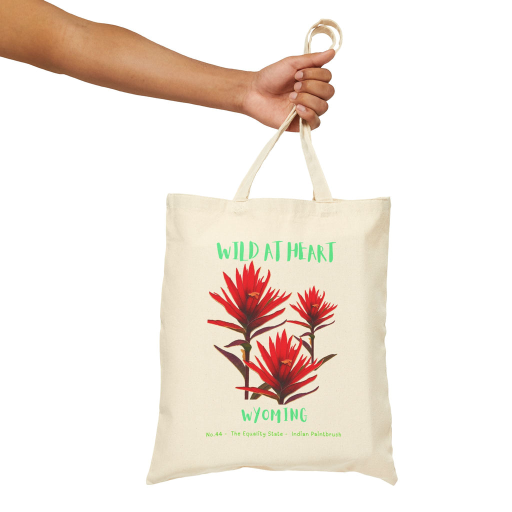 Wild at Heart Wyoming Tote Bag – Canvas Nature Explorer Tote, Kids Adventure Gift