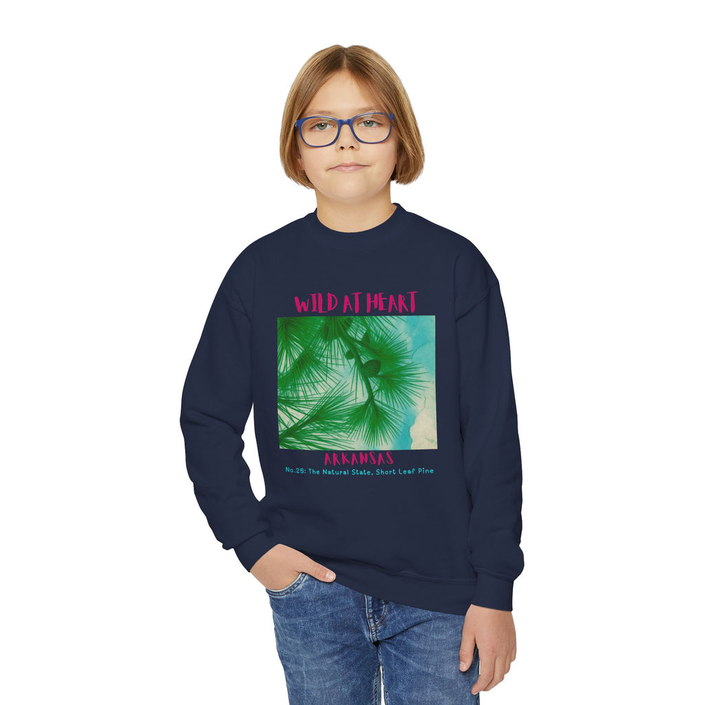 Arkansas Wild at Heart Youth Crewneck Sweatshirt
