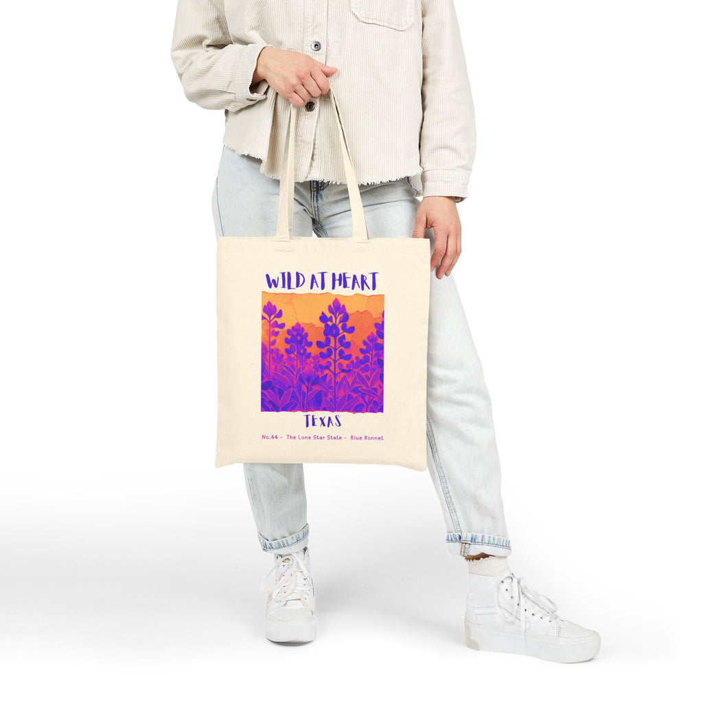 Wild at Heart Texas Tote Bag – Canvas Nature Explorer Tote, Kids Adventure Gift