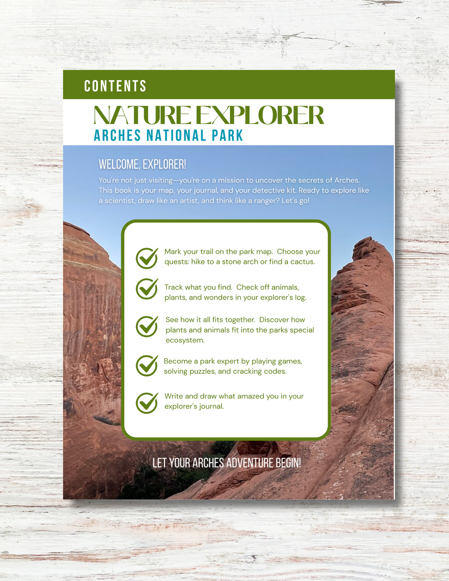 Arches National Park Activity Book for Kids