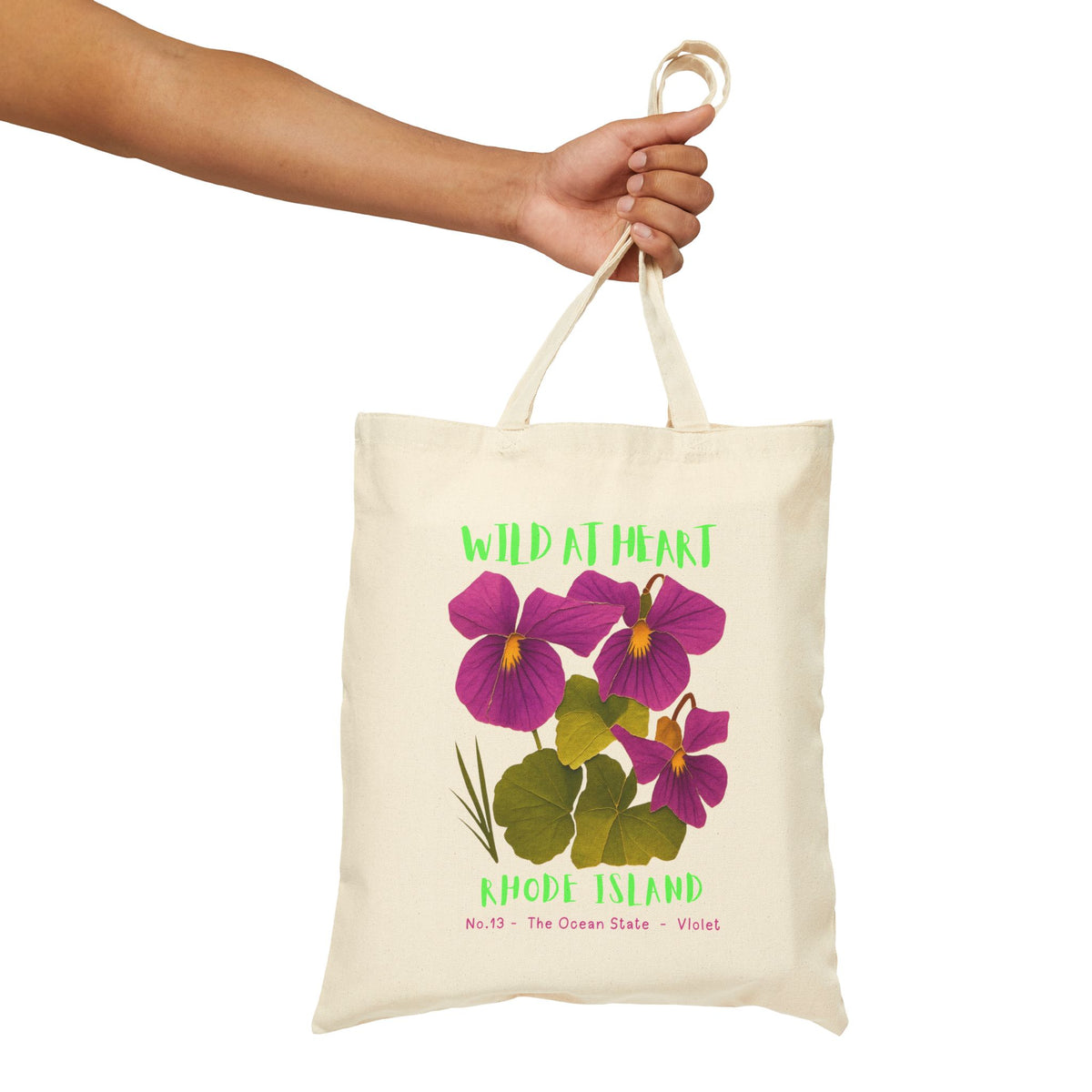 Rhode Island Wild at Heart Tote Bag