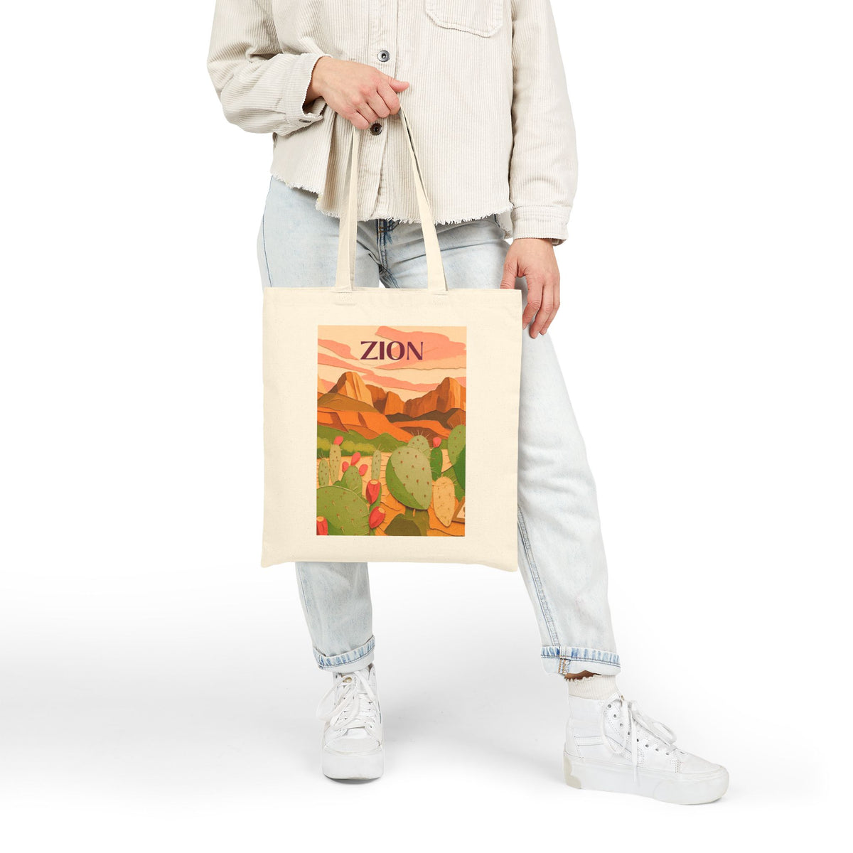 Zion Wild at Heart Tote Bag | Retro National Park Design