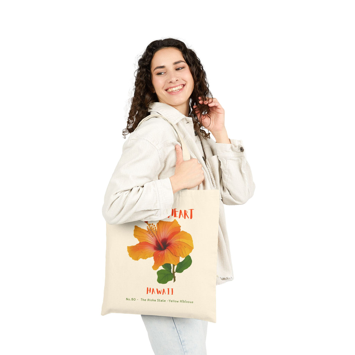 Wild at Heart Hawaii Tote Bag – Hibiscus Canvas Tote, Nature Explorer Gift for Kids