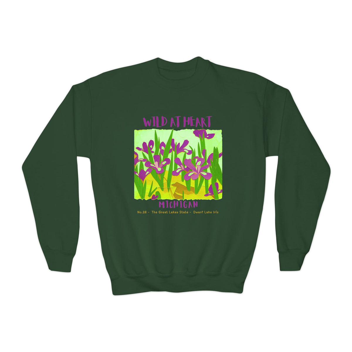 Michigan Wild at Heart Youth Crewneck Sweatshirt