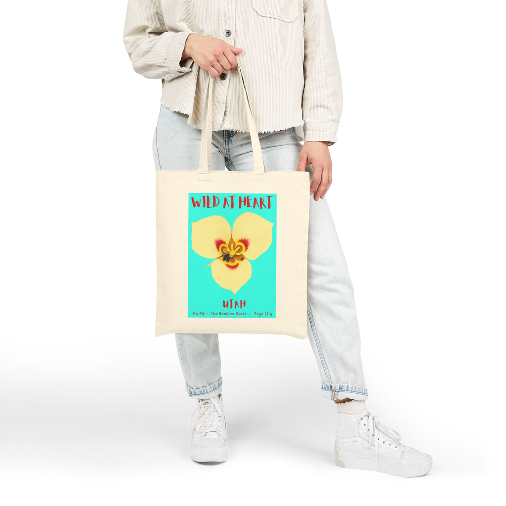 Wild at Heart Utah Tote Bag – Canvas Nature Explorer Tote, Kids Adventure Gift