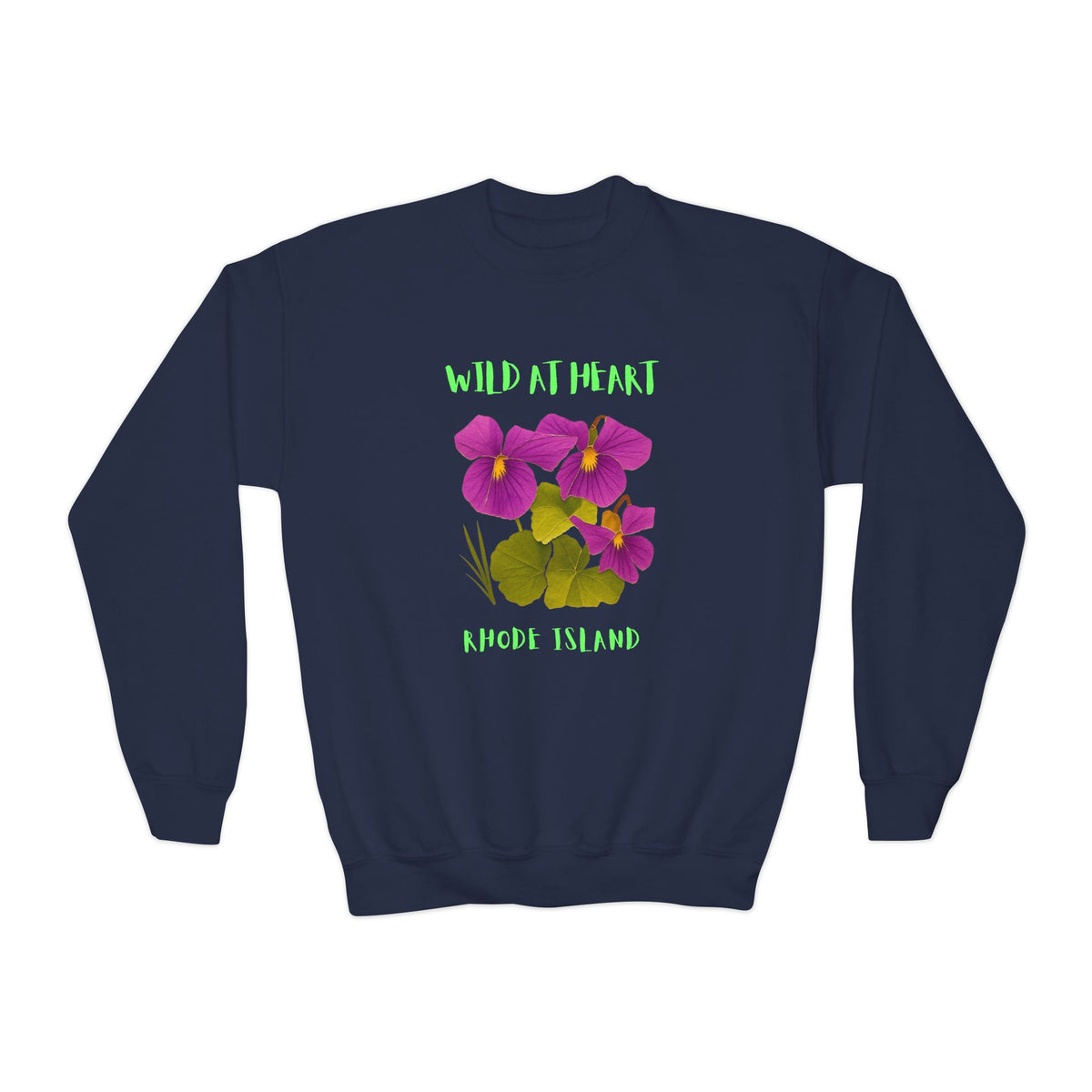 Rhode Island Wild at Heart Youth Crewneck Sweatshirt