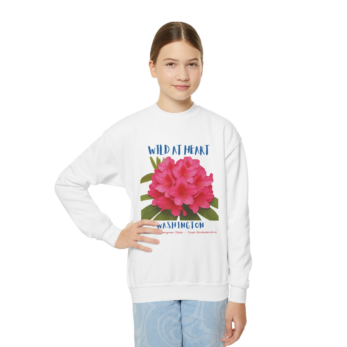 Washington Wild at Heart Youth Crewneck Sweatshirt